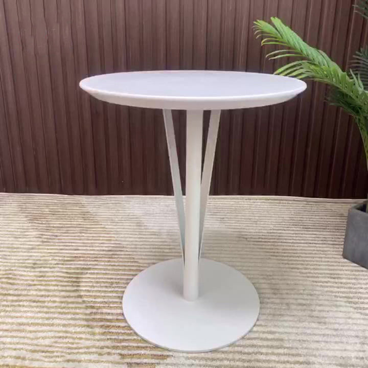 Modern Minimalist Round Iron Steel MDF Bar Table For Dining Room