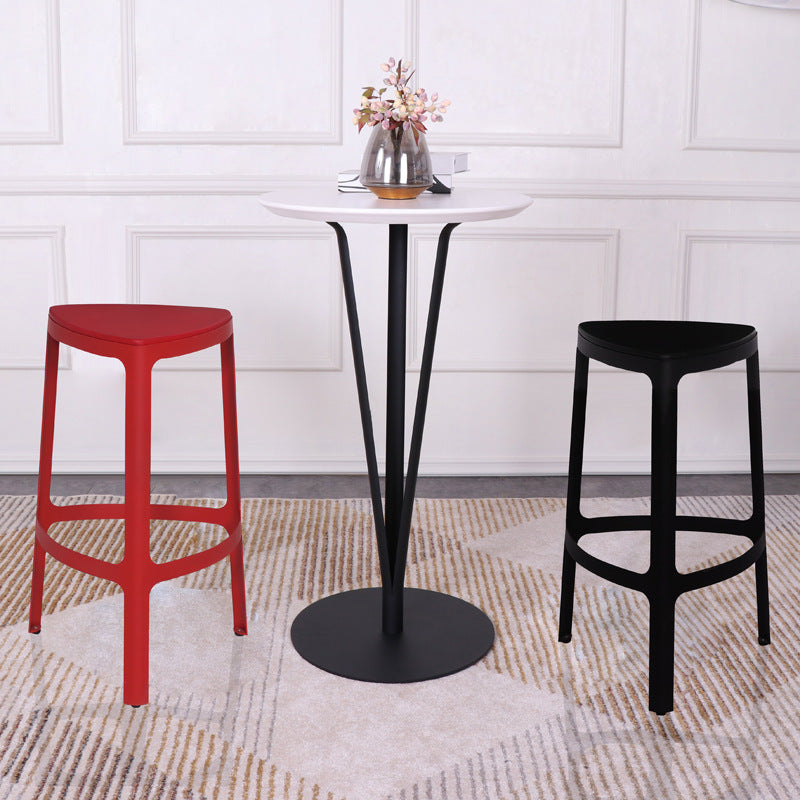 Modern Minimalist Round Iron Steel MDF Bar Table For Dining Room