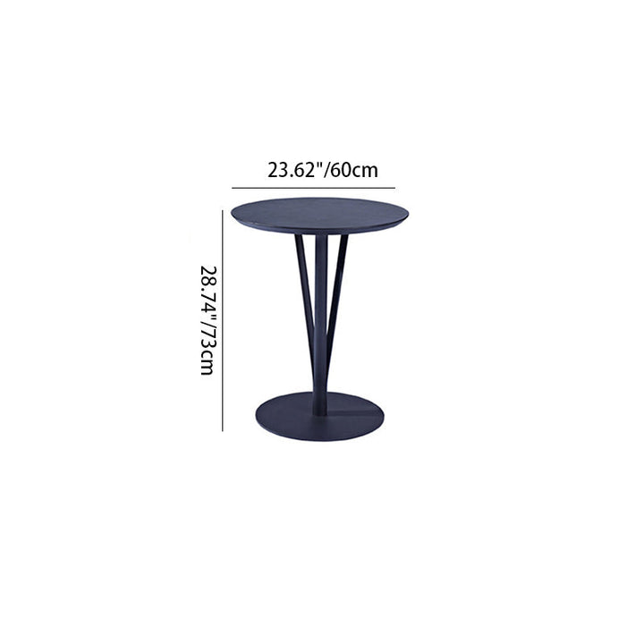 Modern Minimalist Round Iron Steel MDF Bar Table For Dining Room