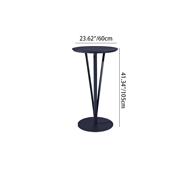 Modern Minimalist Round Iron Steel MDF Bar Table For Dining Room