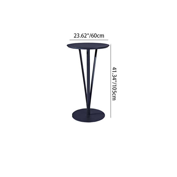 Modern Minimalist Round Iron Steel MDF Bar Table For Dining Room
