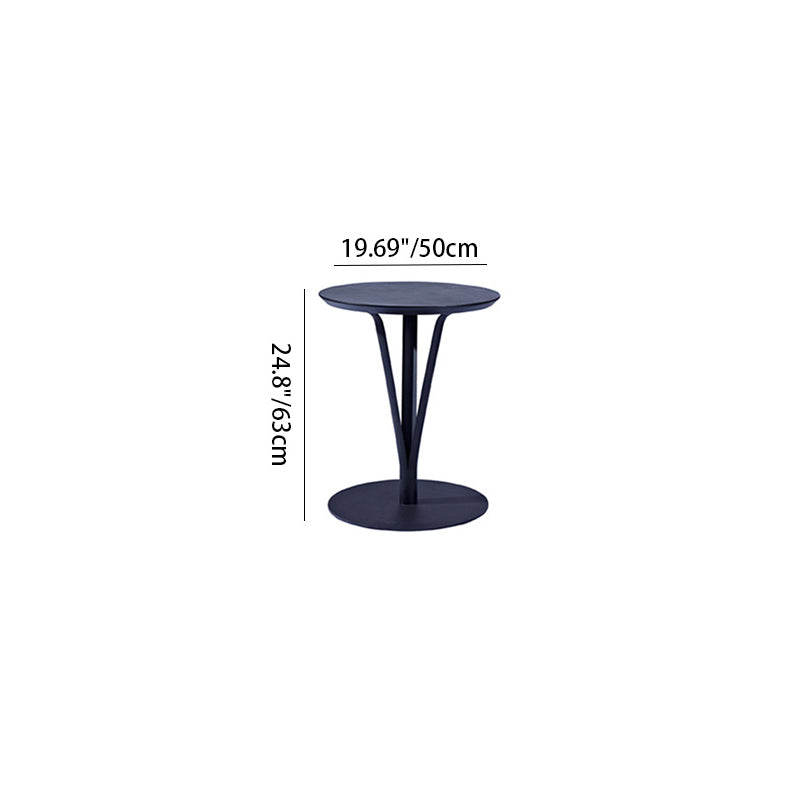 Modern Minimalist Round Iron Steel MDF Bar Table For Dining Room