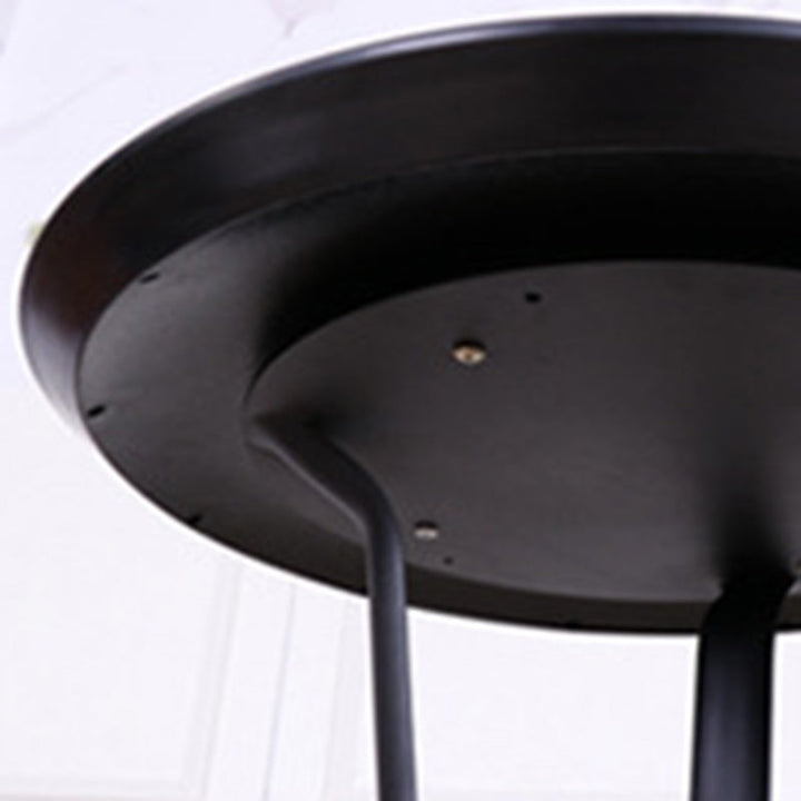 Modern Minimalist Round Iron Steel MDF Bar Table For Dining Room