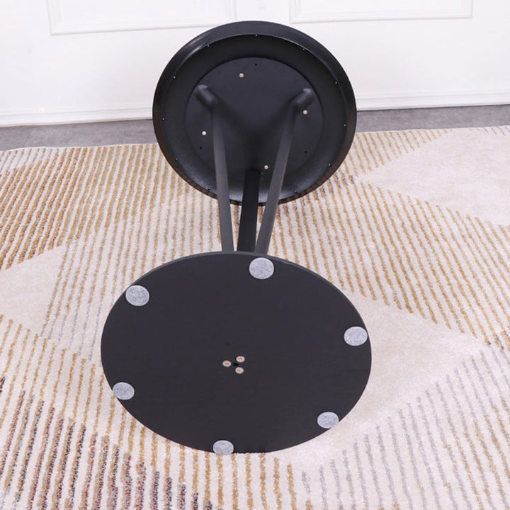 Modern Minimalist Round Iron Steel MDF Bar Table For Dining Room