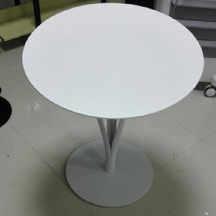 Modern Minimalist Round Iron Steel MDF Bar Table For Dining Room
