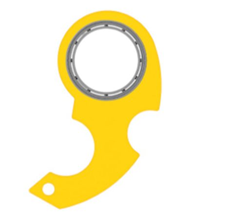 Röd fidget spinner på nyckelring