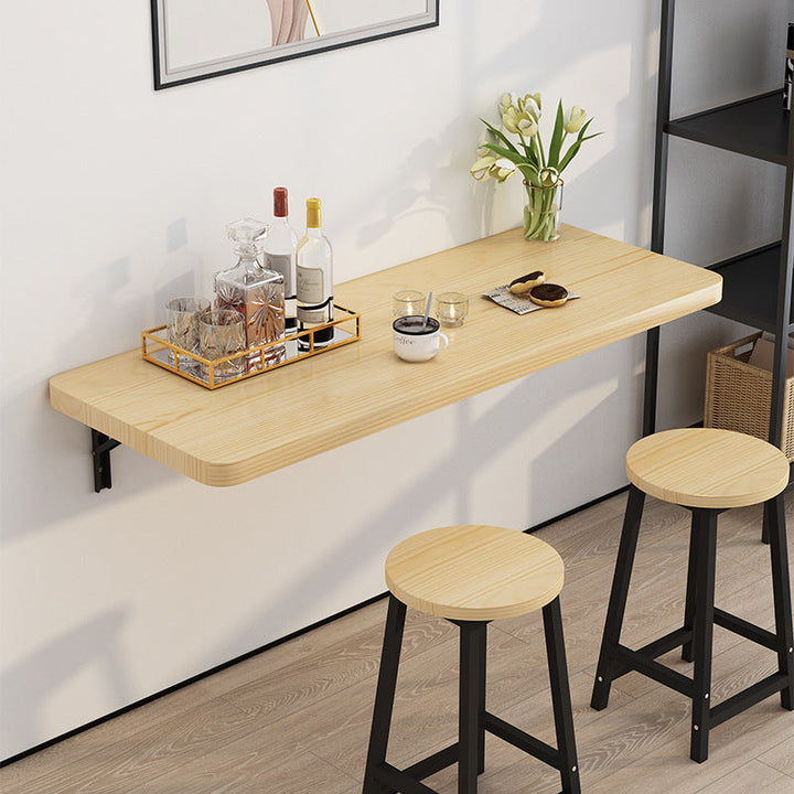 Modern Simplicity Solid Wood Metal Rectangular Foldable Hanging Bar Table 1-Tray For Kitchen