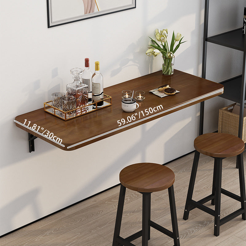 Modern Simplicity Solid Wood Metal Rectangular Foldable Hanging Bar Table 1-Tray For Kitchen